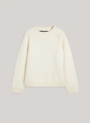 KASSL EDITIONSKASSL Editions Boiled Wool Crewneck Sweater - Soft White 4 KASSL EDITIONSKASSL Editions Boiled Wool Crewneck Sweater - Soft White - Image 2