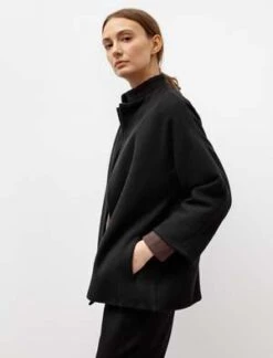 DusanKimono Jacket - Diagonale Black -ULLA JOHNSON Clothing Shop Kimono Jacket Diagonale Black 20231006005736 1