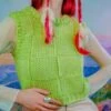 Toast & YarnKnit Vest - Lime 1 Toast & YarnKnit Vest - Lime -ULLA JOHNSON Clothing Shop Knit Vest Lime 20230927030250