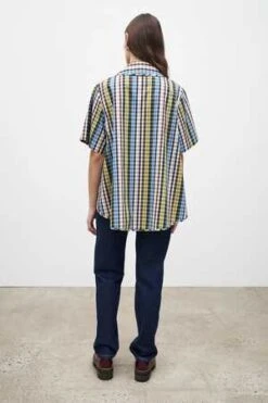 KowtowPetal Shirt - Autumn Check -ULLA JOHNSON Clothing Shop Kowtow Petal Shirt Autumn Check 20230412004840