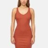 LACAUSA ClothingGabbie Mini Dress - Rust -ULLA JOHNSON Clothing Shop Lacausa Gabbie Mini Dress Rust 20220428123926
