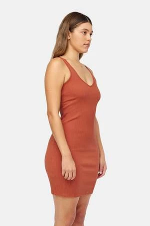 LACAUSA ClothingGabbie Mini Dress - Rust 4 LACAUSA ClothingGabbie Mini Dress - Rust - Image 2