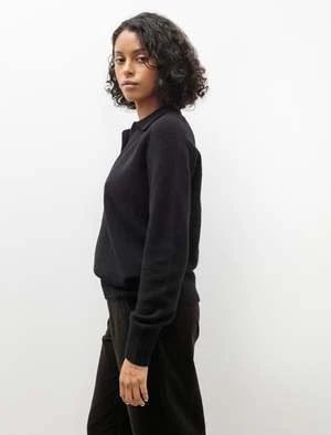 SunspelLambswool Polo - Black 4 SunspelLambswool Polo - Black - Image 2