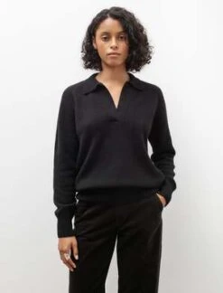 SunspelLambswool Polo - Black