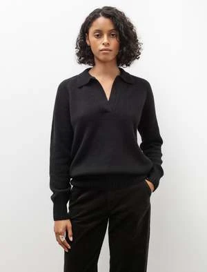 SunspelLambswool Polo - Black 3 SunspelLambswool Polo - Black