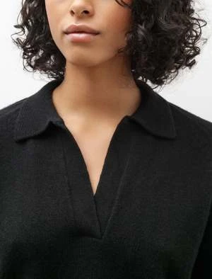 SunspelLambswool Polo - Black 6 SunspelLambswool Polo - Black - Image 4