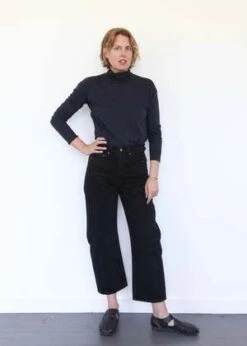 B SidesLasso High Slim - Black Stone Wash -ULLA JOHNSON Clothing Shop Lasso High Slim Black Stone Wash 20230907053913