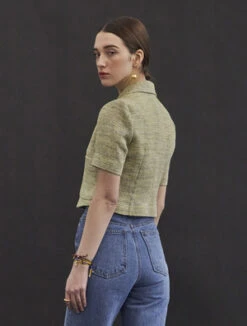 Maison De InesMAISON DE INES TWEED CROPPED JACKET - YELLOW -ULLA JOHNSON Clothing Shop MAISON DE INES TWEED CROPPED JACKET 20220807072515