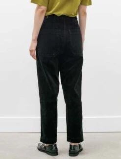 Margaret HowellTab Waist Tapered Trousers - Black -ULLA JOHNSON Clothing Shop MHL Tab Waist Tapered Trousers Heavy Corduroy Black 20231010194537 2