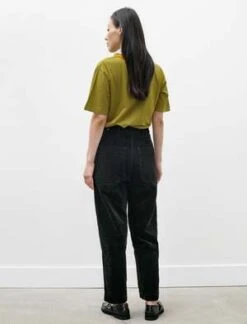 Margaret HowellTab Waist Tapered Trousers - Black -ULLA JOHNSON Clothing Shop MHL Tab Waist Tapered Trousers Heavy Corduroy Black 20231010194538