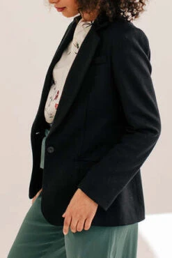 Mabel And MossNora Wool Lapel Blazer - Black 7 Mabel And MossNora Wool Lapel Blazer - Black -ULLA JOHNSON Clothing Shop Mabel and Moss Nora Wool Lapel Blazer Black 20231101053911 1