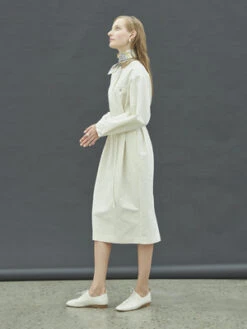Maison De Ines1/4 Zip Belted Long Sleeve Dress - White -ULLA JOHNSON Clothing Shop Maison De Ines 1 4 Zip Belted Long Sleeve Dress White 20231013163921