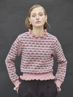 Maison De InesGarden Pattern Knit - Pink 10 Maison De InesGarden Pattern Knit - Pink -ULLA JOHNSON Clothing Shop Maison De Ines Garden Pattern Knit Pink 20231014090246