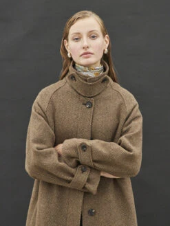 Maison De InesWool Stitch Coat II - Brown -ULLA JOHNSON Clothing Shop Maison De Ines Wool Stitch Coat II Brown 20231028001626