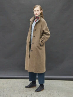 Maison De InesWool Stitch Coat II - Brown -ULLA JOHNSON Clothing Shop Maison De Ines Wool Stitch Coat II Brown 20231028001629