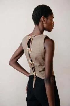 Maria StanleyFARRA VEST - Houndstooth -ULLA JOHNSON Clothing Shop Maria Stanley FARRA VEST houndstooth 20231027193052