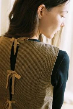 Maria StanleyFARRA VEST - Houndstooth -ULLA JOHNSON Clothing Shop Maria Stanley FARRA VEST houndstooth 20231027193055