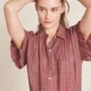TrovataMarianne B Ruffle Sleeve Shirt - Redford Plaid -ULLA JOHNSON Clothing Shop Marianne B Ruffle Sleeve Shirt 20231030223550