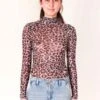 VERNERMesh Skivvy Top - Leopard -ULLA JOHNSON Clothing Shop Mesh Skivvy Top Leopard 20231027040047