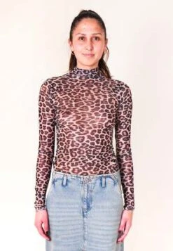 VERNERMesh Skivvy Top - Leopard