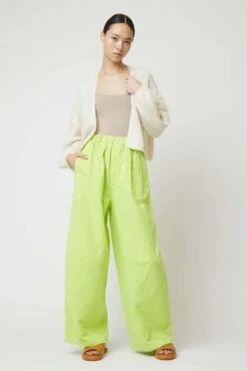 Atelier DelphineMikia Pant - Acid Lime -ULLA JOHNSON Clothing Shop Mikia Pant Acid Lime 20230516200531