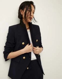 Veronica BeardMiller Dickey Jacket - Navy/Gold Buttons