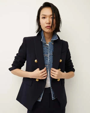 Veronica BeardMiller Dickey Jacket - Navy/Gold Buttons 5 Veronica BeardMiller Dickey Jacket - Navy/Gold Buttons - Image 3