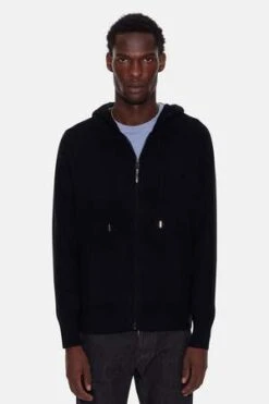 Blue&CreamNew Leo Zip Hoodie With Pockets - Black