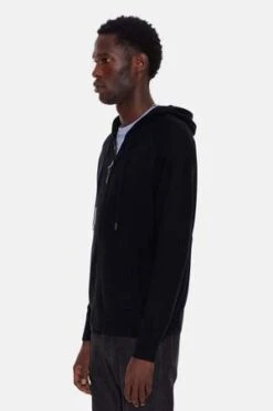 Blue&CreamNew Leo Zip Hoodie With Pockets - Black 9 Blue&CreamNew Leo Zip Hoodie With Pockets - Black -ULLA JOHNSON Clothing Shop New Leo Zip Hoodie With Pockets Black 20231030190705 1