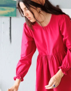 NobleOrganic Vale Dress - Petunia -ULLA JOHNSON Clothing Shop Noble Organic Adult Vale Dress in Petunia 20230907171652 1