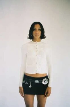 Giu GiuNonna Pearl Cardigan - White -ULLA JOHNSON Clothing Shop Nonna Pearl Cardigan 20230616045115 1