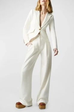 SmytheOne Button Blazer - Ivory Pique