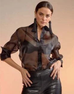 CYNTHIA ROWLEYOrganza Button Down Shirt -ULLA JOHNSON Clothing Shop Organza Button Down Shirt 20230503191838 1