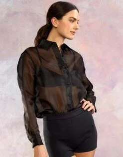 CYNTHIA ROWLEYOrganza Button Down Shirt -ULLA JOHNSON Clothing Shop Organza Button Down Shirt 20230503191839