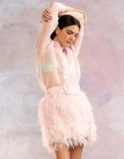 CYNTHIA ROWLEYOrganza Button Down Shirt - Light Pink 14 CYNTHIA ROWLEYOrganza Button Down Shirt - Light Pink -ULLA JOHNSON Clothing Shop Organza Button Down Shirt 20230503191844 1