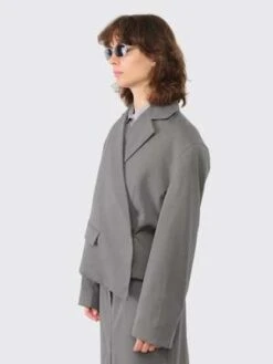 RemainOverlap Suiting Blazer - Dark Gull Gray 8 RemainOverlap Suiting Blazer - Dark Gull Gray -ULLA JOHNSON Clothing Shop Overlap Suiting Blazer 20231016145043 2