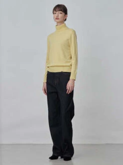 PureCashmere NYCTurtleneck Sweater - Yellow -ULLA JOHNSON Clothing Shop PURECASHMERE NYC Turtleneck Sweater Yellow 20231005213316
