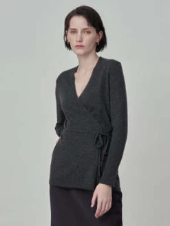 PureCashmere NYCWrap Cardigan - Graphite