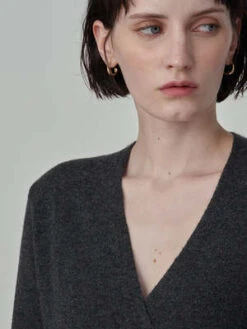 PureCashmere NYCWrap Cardigan - Graphite -ULLA JOHNSON Clothing Shop PURECASHMERE NYC Wrap Cardigan Graphite 20231005213325