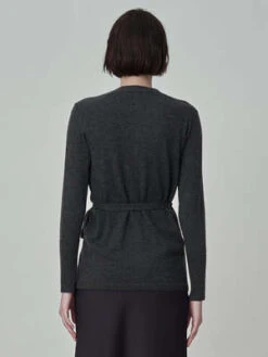 PureCashmere NYCWrap Cardigan - Graphite -ULLA JOHNSON Clothing Shop PURECASHMERE NYC Wrap Cardigan Graphite 20231005213327