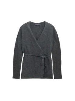 PureCashmere NYCWrap Cardigan - Graphite -ULLA JOHNSON Clothing Shop PURECASHMERE NYC Wrap Cardigan Graphite 20231005213328