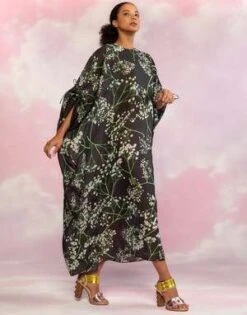 CYNTHIA ROWLEYParos Kaftan Dress - BLKMT -ULLA JOHNSON Clothing Shop Paros Kaftan 20230729225412 1