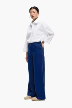 Our SisterPomelo Cotton Pants - Navy -ULLA JOHNSON Clothing Shop Pomelo cotton pants Navy 20231028035356 1