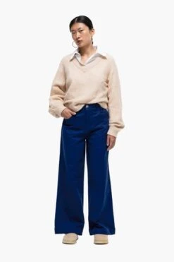 Our SisterPomelo Cotton Pants - Navy -ULLA JOHNSON Clothing Shop Pomelo cotton pants Navy 20231028035356 2