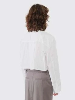 RemainPoplin Cropped Shirt - Bright White -ULLA JOHNSON Clothing Shop Poplin Cropped Shirt 20231016145109
