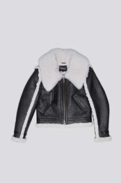 R13Shrunken Flat Sleeve Aviator Jacket - Black -ULLA JOHNSON Clothing Shop R13 Shrunken Flat Sleeve Aviator Jacket 20231018010355 2