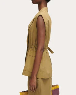 Rachel ComeyDoni Vest - Gold -ULLA JOHNSON Clothing Shop Rachel Comey Doni Vest Gold 20230606212612 2