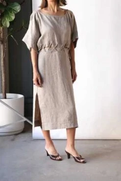 Rachel ComeyNostronos Dress - Natural -ULLA JOHNSON Clothing Shop Rachel Comey Nostronos Dress in Natural 20230715005637 1
