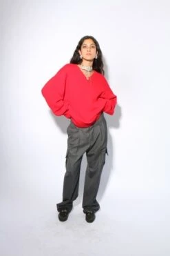 Maryam Nassir ZadehDavis Sweater - Red -ULLA JOHNSON Clothing Shop Red Davis Sweater 20231030022131 1