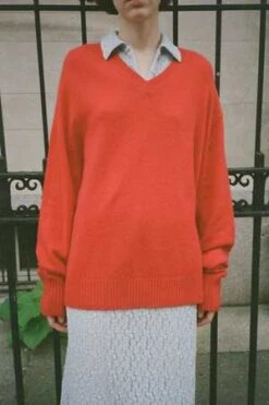 Maryam Nassir ZadehDavis Sweater - Red -ULLA JOHNSON Clothing Shop Red Davis Sweater 20231030022131 2
